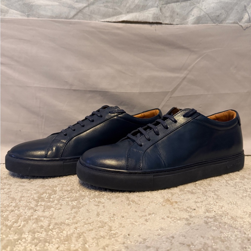 Men's Classic Navy Sneakers | Savill Row London-based Designer